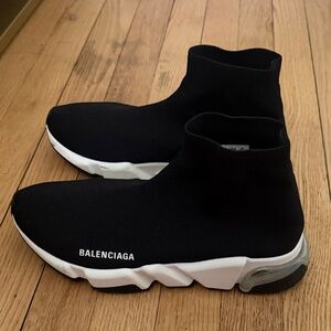Balenciaga Black and White Men's Sneakers